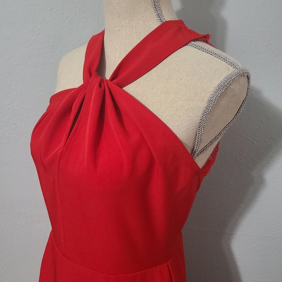 19 Cooper Red Open Back Lace‎ Dress Size Large - Picture 1 of 14